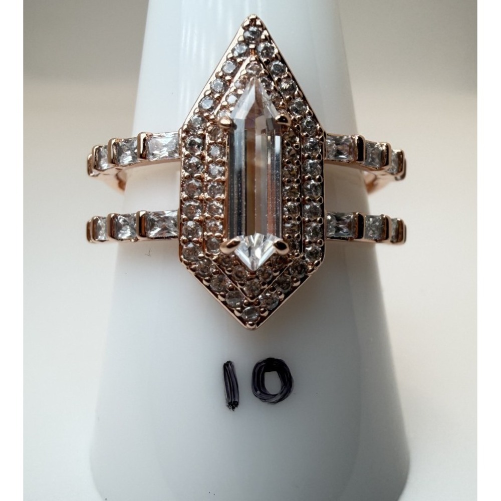 Size 10 Bomb Party April Ring  - RG50458 The Radiant Edit - Rose Gold Plated